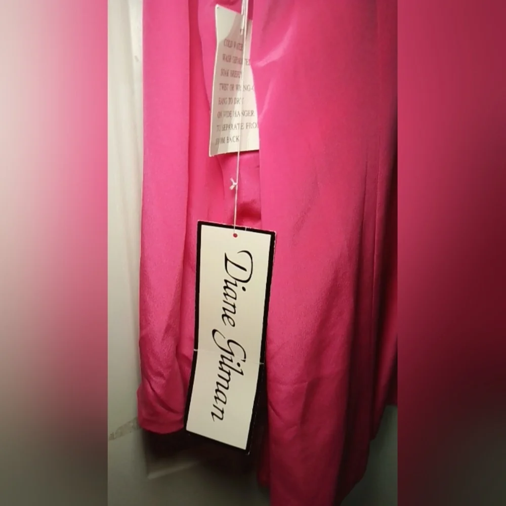 Elegant Pink Blazer with Patterned Scarf